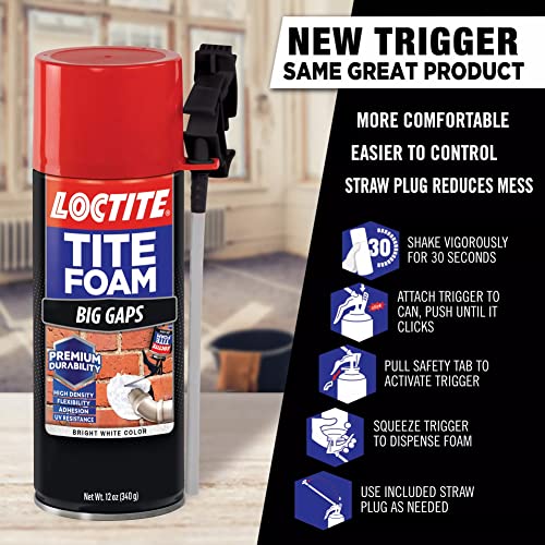 Loctite Tite Foam Sealant for Large Gaps - 12oz Spray - DIY Builder's Hub