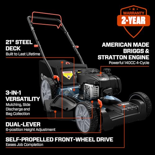 SENIX Self-Propelled Gas Lawn Mower - Effortless Lawn Care - DIY Builder's Hub