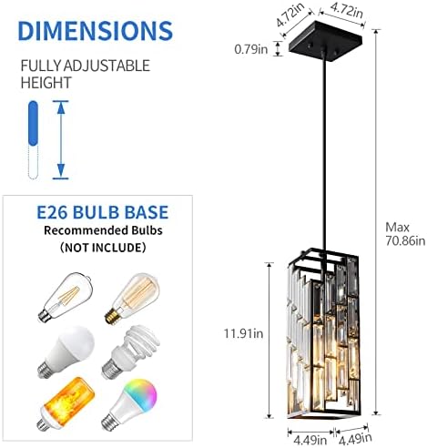 Stylish Mini Crystal Pendant Light for Modern Interiors - Image 3