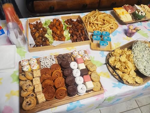 Elegant Bamboo Serving Trays with Easy-Grip Handles - Image 4