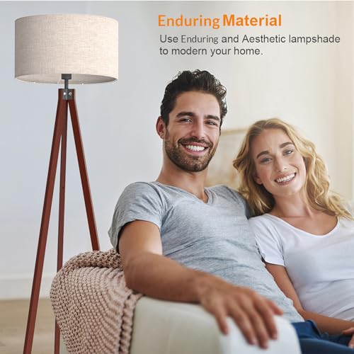 Mid Century Wood Tripod Floor Lamp - Stylish Lighting Solution - Image 5