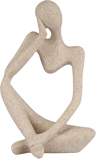 Elegant Sandstone Resin Thinker Sculpture for Home Decor