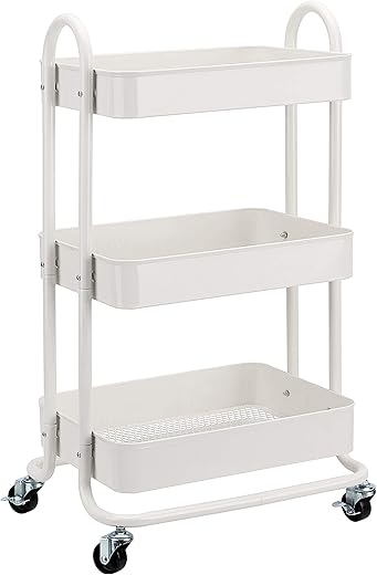 Amazon Basics 3-Tier Rolling Utility Cart – Versatile Storage Solution Amazon Basics 3-Tier Rolling Utility Cart – Versatile Storage Solution
