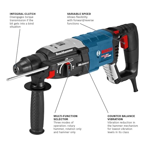Bosch GBH2-28L Bulldog Xtreme Max 1-1/8" Rotary Hammer - DIY Builder's Hub