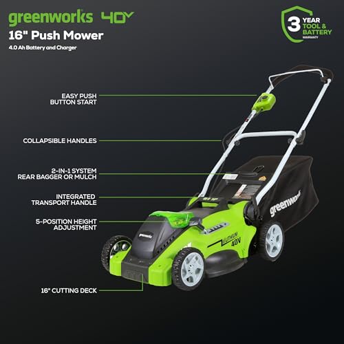 Greenworks 40V Battery-Powered Lawn Mower for Easy Cutting - DIY Builder's Hub