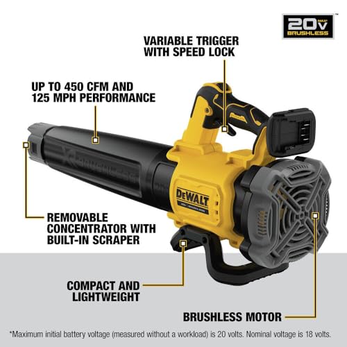 20V MAX XR Li-Ion Handheld Blower - Tool Only, 5 Ah - DIY Builder's Hub