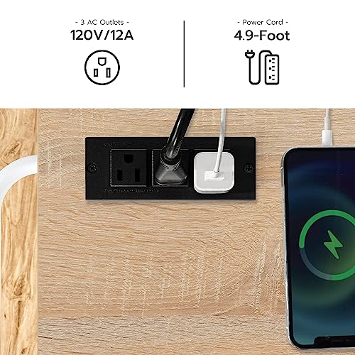 Multifunctional Kitchen Island with Power Outlet by HOOBRO - DIY Builder's Hub