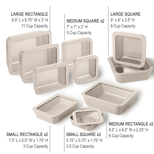 Non-Toxic 10-Piece Glass Food Storage Container Set - DIY Builder's Hub