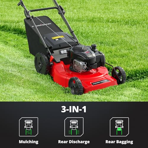 PowerSmart 22-Inch Gas Lawn Mower for Efficient Lawn Care - DIY Builder's Hub