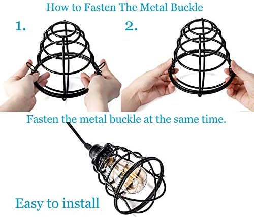 Vintage Adjustable Hanging Cage Pendant Light Fixture - DIY Builder's Hub