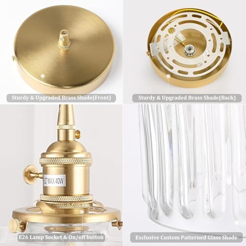 Set of Vintage Brass Pendant Lights for Elegant Lighting - DIY Builder's Hub