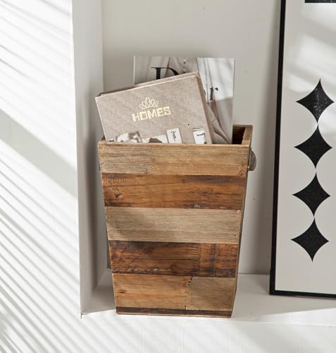 Eco-Friendly Rustic Reclaimed Wood Trash Bin - DIY Builder's Hub