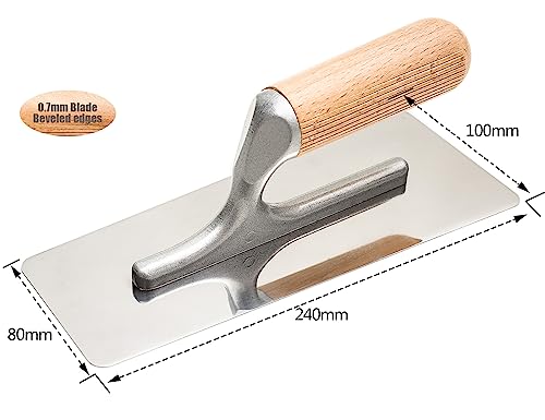 Premium Stainless Steel Venetian Plaster Trowel Set - DIY Builder's Hub