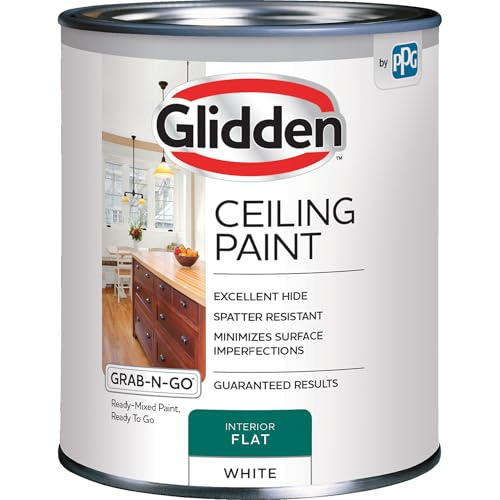 Glidden Flat White Ceiling Paint - 1 Quart for Easy Application - DIY Builder's Hub