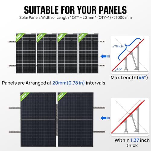 ECO-WORTHY Solar Panel Mounting Bracket Kit - Multi-Piece Set - DIY Builder's Hub