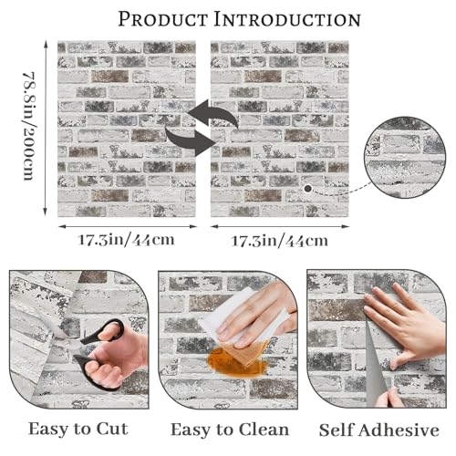 Peel and Stick Removable Brick Wallpaper for Easy Decor - DIY Builder's Hub