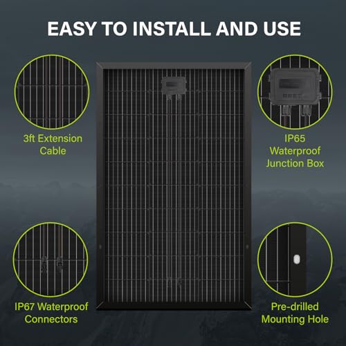 High-Efficiency 100W Monocrystalline Solar Panel for RVs & Boats - DIY Builder's Hub