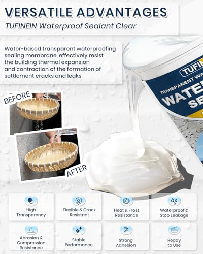 TUFINEIN 35oz Waterproof Clear Sealant for Ultimate Protection - DIY Builder's Hub