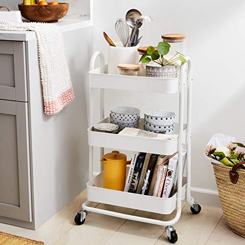 Amazon Basics 3-Tier Rolling Utility Cart - Versatile Storage Solution - DIY Builder's Hub