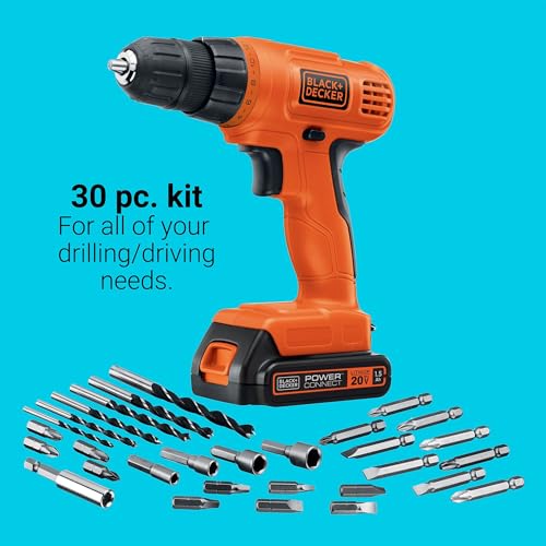 BLACK+DECKER 20V MAX Cordless Power Drill & 30-Piece Bit Set - DIY Builder's Hub