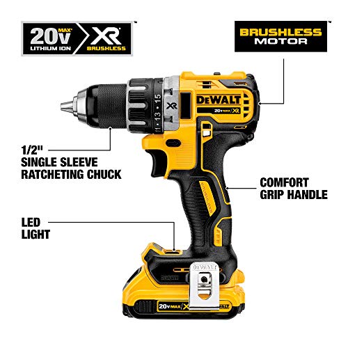DEWALT 20V MAX Brushless Cordless Drill/Driver Kit 1/2-Inch - DIY Builder's Hub