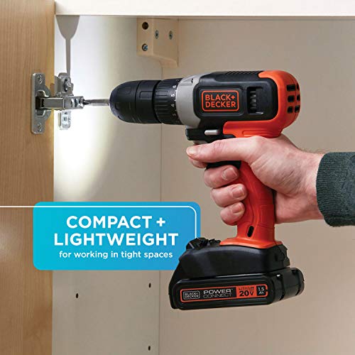 BLACK+DECKER 20V MAX Cordless Drill Kit with Battery & Charger - DIY Builder's Hub