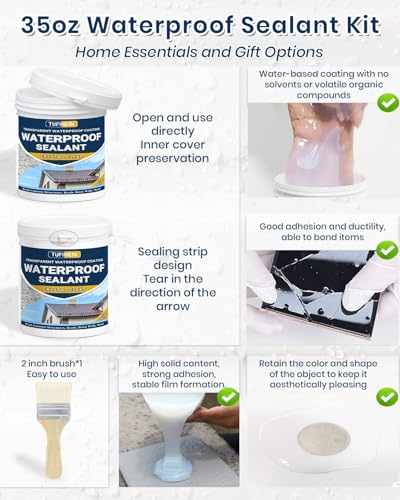 TUFINEIN 35oz Waterproof Clear Sealant for Ultimate Protection - DIY Builder's Hub