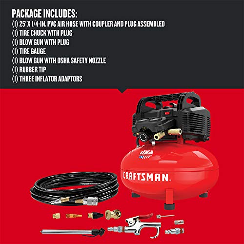 CRAFTSMAN 6 Gallon Oil-Free Pancake Air Compressor with Kit - DIY Builder's Hub