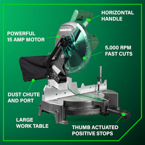 Metabo HPT 10-Inch Compound Miter Saw with 15-Amp Power - DIY Builder's Hub