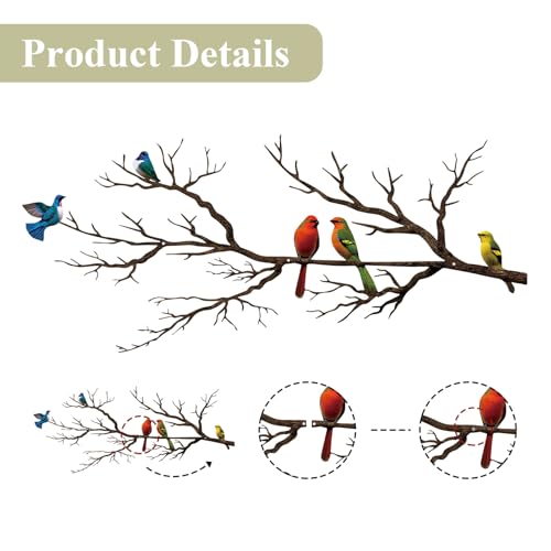 Colorful Bird Metal Wall Art Sculpture for Home Decor - DIY Builder's Hub