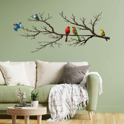Colorful Bird Metal Wall Art Sculpture for Home Decor - DIY Builder's Hub