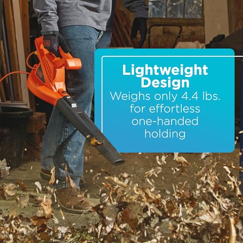 BLACK+DECKER 7-Amp Electric Leaf Blower - Lightweight, 180 MPH - DIY Builder's Hub