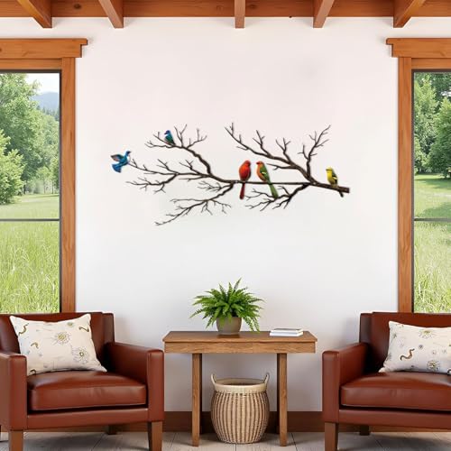 Colorful Bird Metal Wall Art Sculpture for Home Decor - DIY Builder's Hub