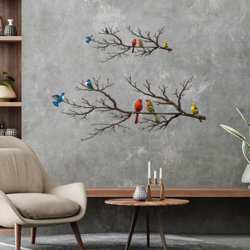 Colorful Bird Metal Wall Art Sculpture for Home Decor - DIY Builder's Hub
