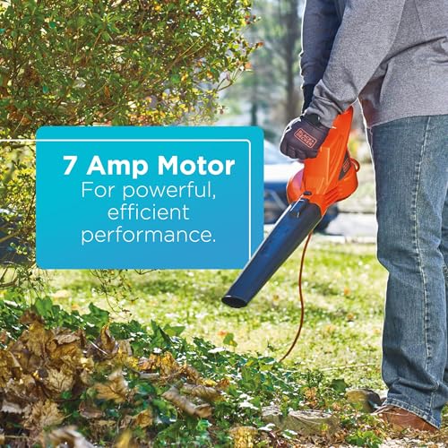 BLACK+DECKER 7-Amp Electric Leaf Blower - Lightweight, 180 MPH - DIY Builder's Hub